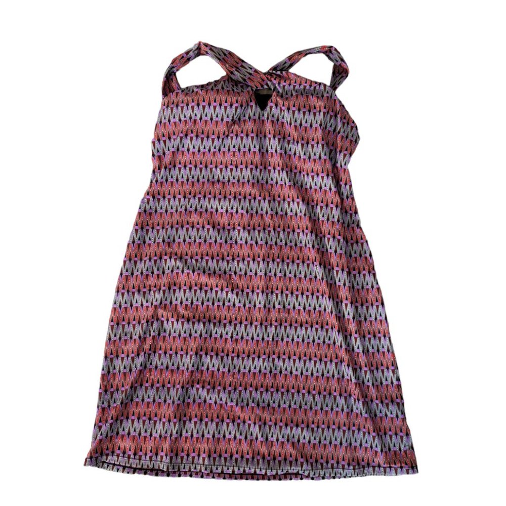 Women's Athleta sleeveless athletic wear patterned dress, multi, size L